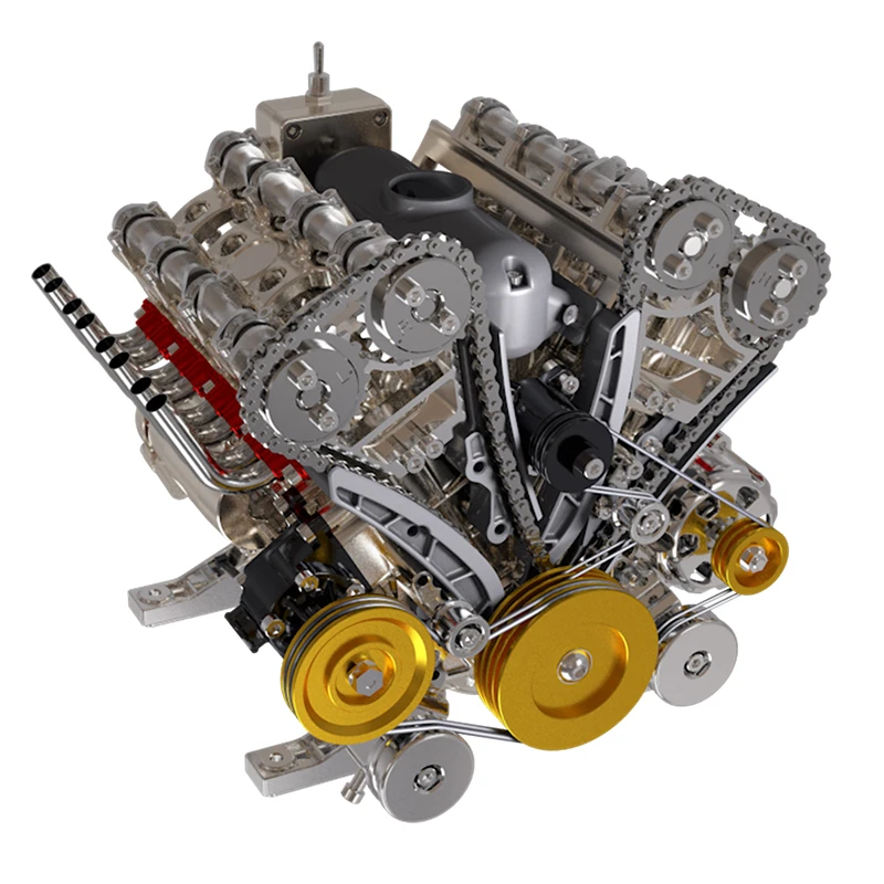 MOCI TECHING 13 V8 Engine Model, Full Metal Mechanical Engine, DIY