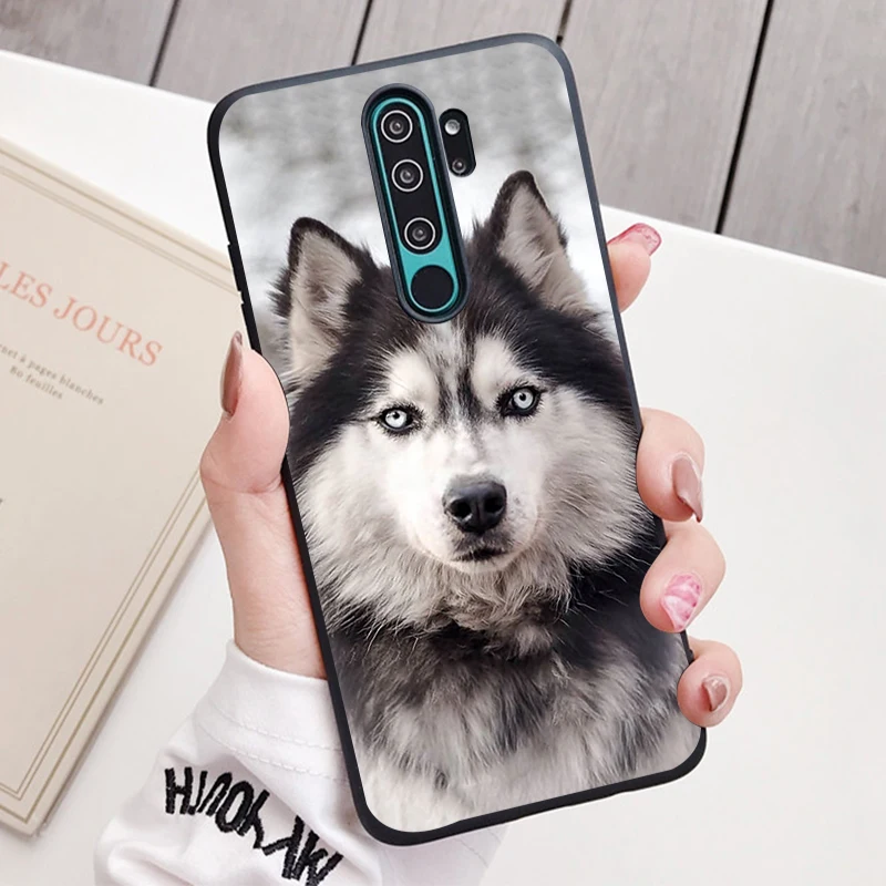 Chó Husky Silicone Ốp Lưng Điện Thoại Redmi Note 9 8 7 Pro S 8T 7A Bao xiaomi leather case Cases For Xiaomi