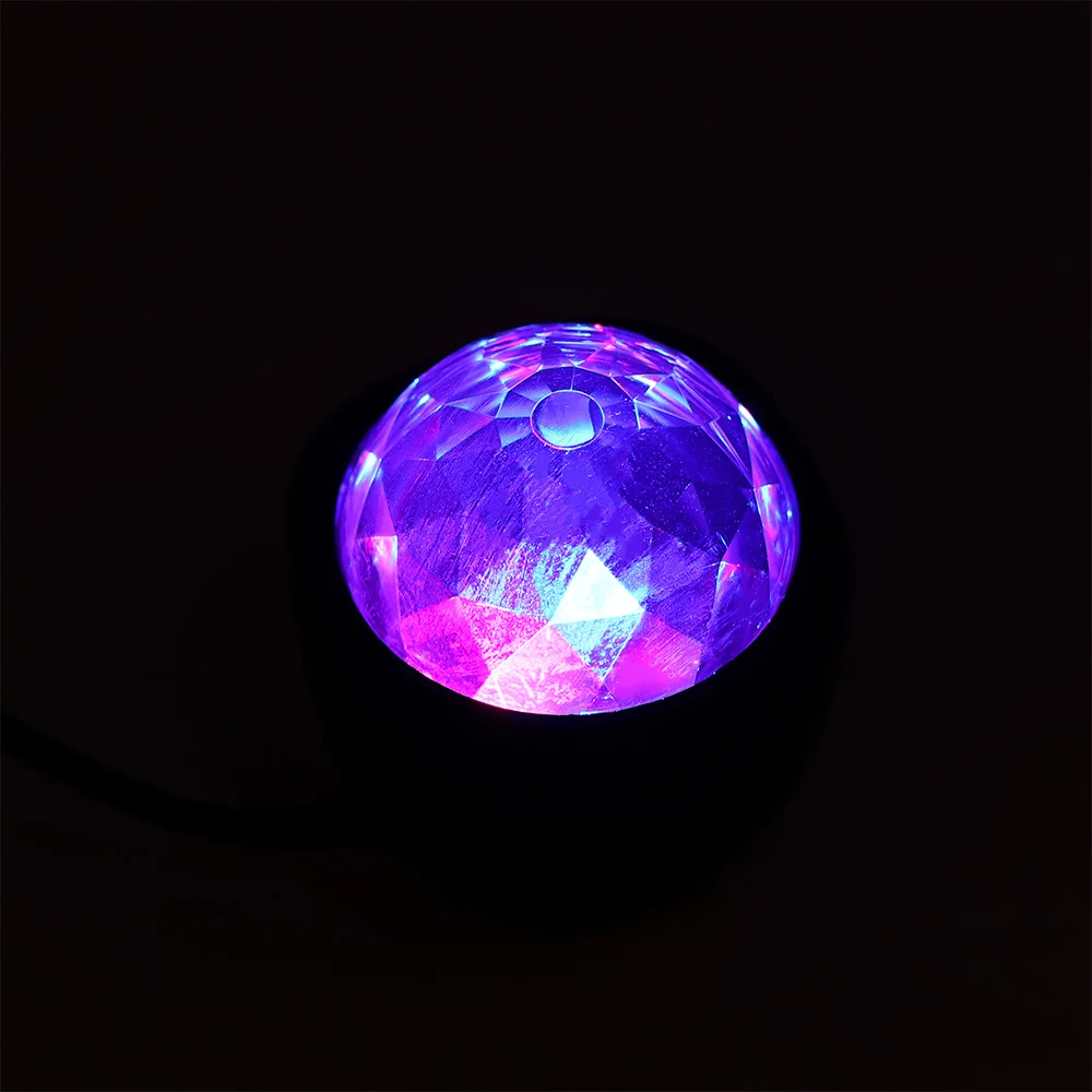 1 шт. светодиодный USB голосовой активированный хрустальный магический шар светодиодный диско-сценический светодиодный шар Вечерние огни DJ мигающие огни для дома KTV Bar