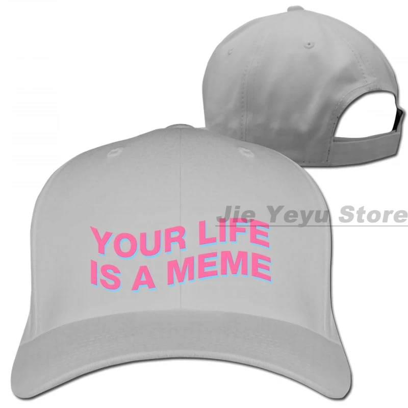 Ваша жизнь является мемом tumblr instagram tumblr эстетика vaporwave бейсболка для мужчин и женщин Кепка водителя грузовика Регулируемая Кепка - Цвет: 1-Gray