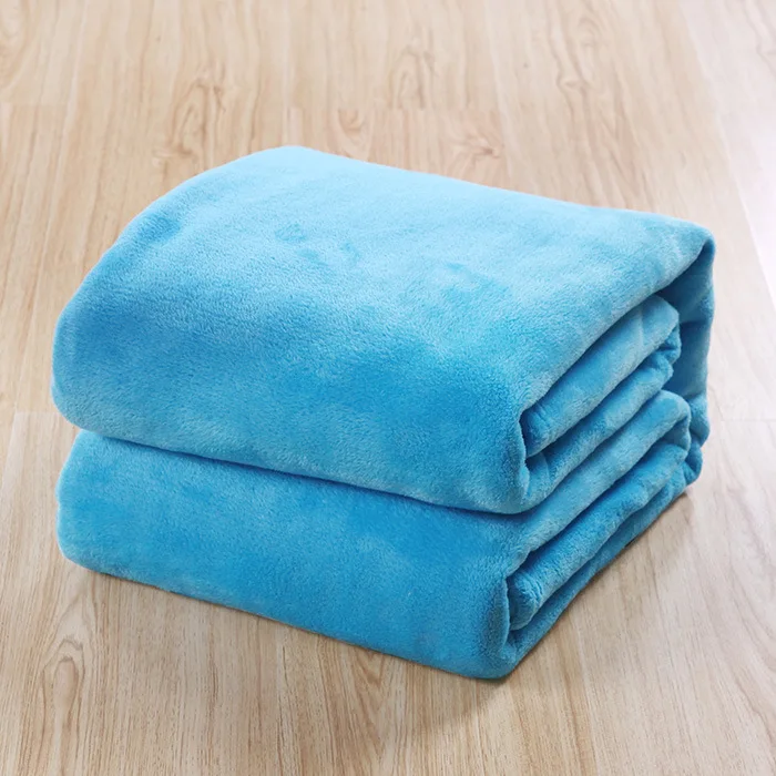 

70*100cm Baby Coral Fleece Blanket Infant Thicken Warm Plush Quilt Newborn Flannel Autumn Winter Blanket Solid Color Blanket