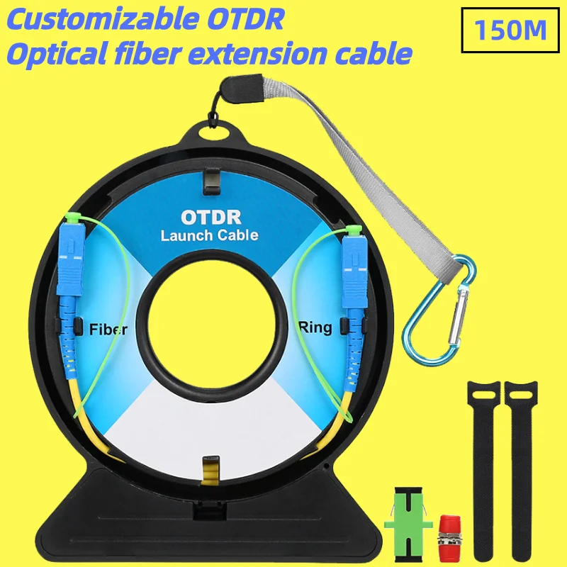 AUA-2 OTDR Optical Fiber Extension Cable 150M OTDR Launch Cable Fiber Ring SC/FC/ST/LC(APC/UPC) Dead Zone Eliminator Single Mode aua 2 otdr optical fiber extension cable 150m otdr launch cable fiber ring sc fc st lc apc upc dead zone eliminator single mode