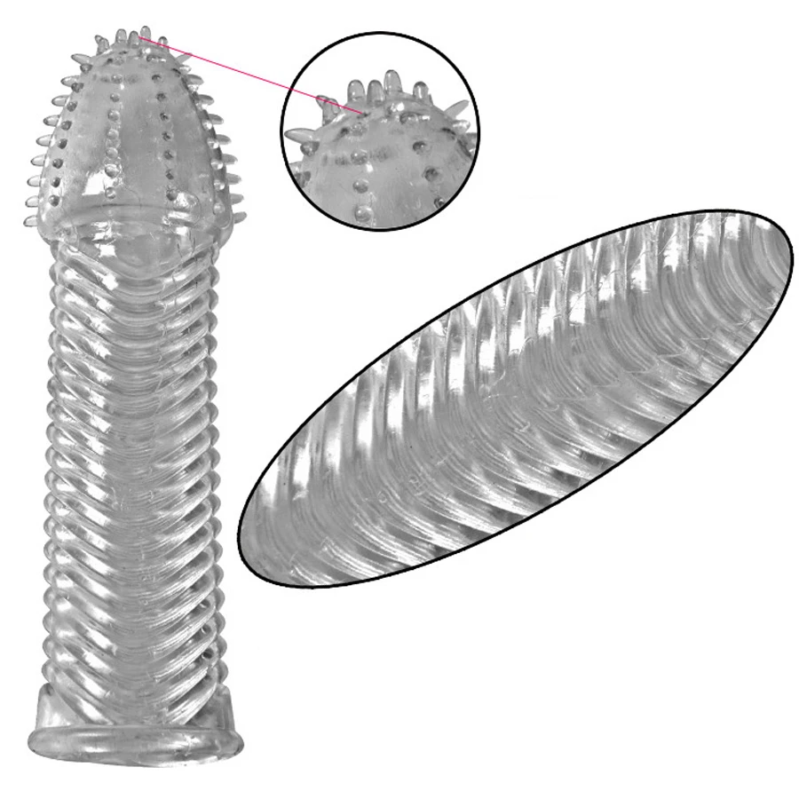 hc041 Penis Sleeve Cock Ring Sleeves  Condoms (18)
