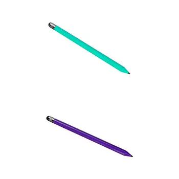 

2 In 1 Capacitive Touch Stylus Pen Universal Pencil for Phones Purple & Light Blue