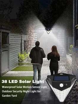 

38 LED Solar Lights Waterproof Solar Motion Sensor Light Outdoor Security Night Light for Garden Yard