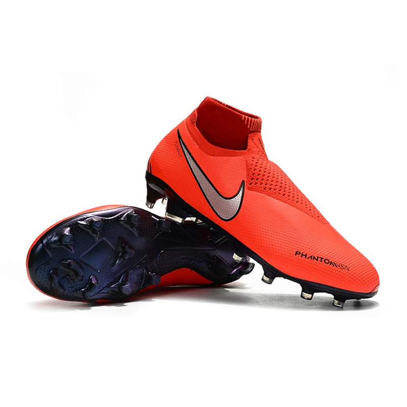 Nike Phantom VSN тени Elite DF FG Футбол бутсы кроссовки Для мужчин футбольные бутсы с волнообразным краем; Zapatos De Futbol Hombre Nike Бутсы; большие размеры 39-45