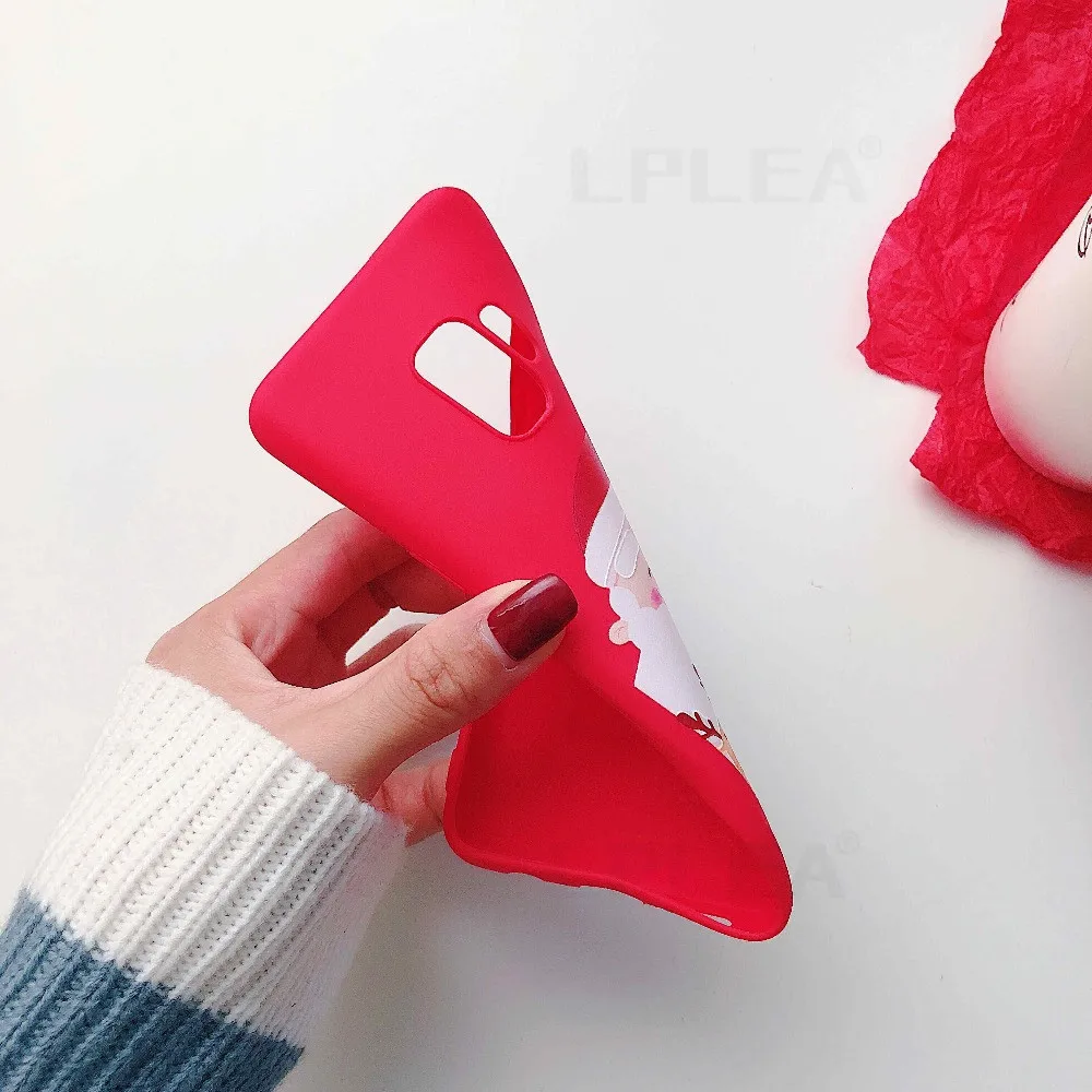 Одежда для сна из хлопка с рождественскими рисунками чехол для samsung Galaxy A50 A70 S8 S9 плюс S10 Note 8, 9, 10, плюс A10 A20 A30 A40 Санта Клаус Мягкая обложка