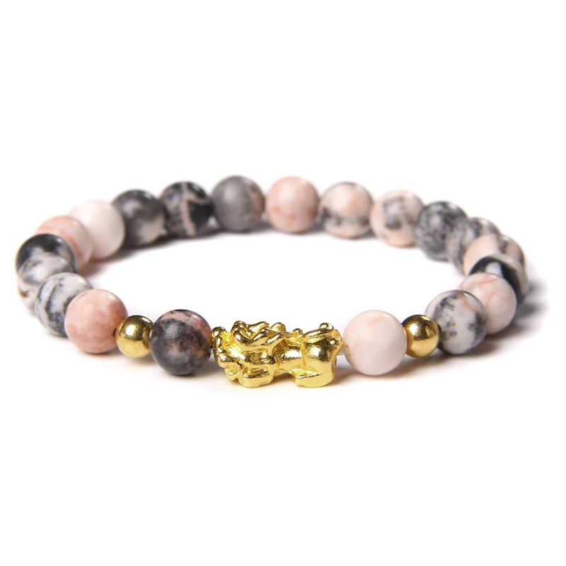Fengshui Pixiu Armband Natürliche Obsidian Stein Perlen Armbänder Für Frauen Männer Reichtum Glück Buddha Unisex Armband Schmuck – Detail 8