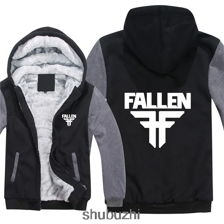 New Fallen Hoodies Jacket Winter Men Casual Thick Fleece Popular Hip Hop Skateboard Fallen Sweatshirts Pullover Man Coat - Цвет: same as picture