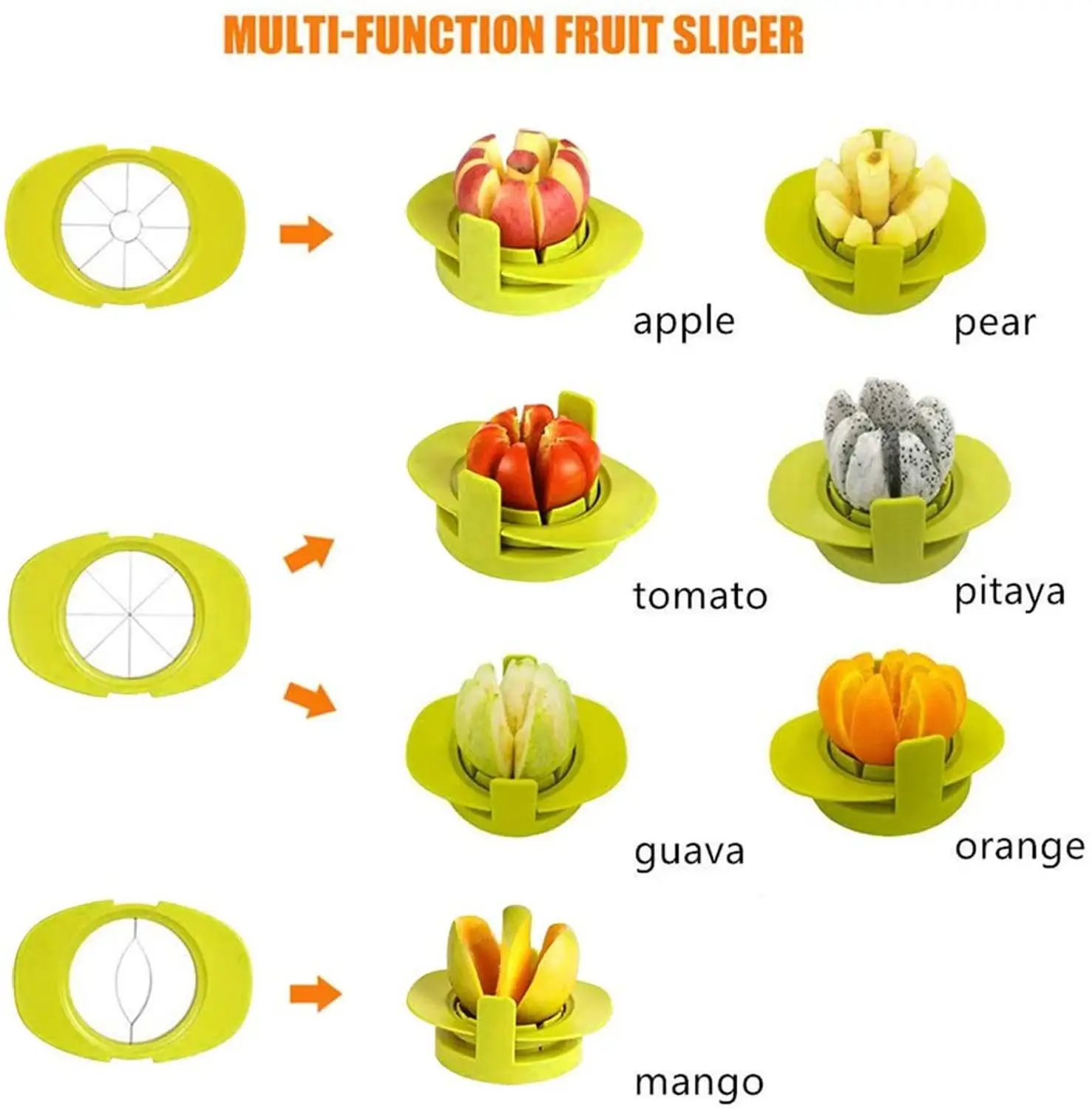  Fruit Cutter Slicer, 4 in 1 Apple Slicer with