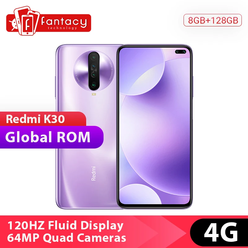 Xiaomi Redmi K30 смартфон с восьмиядерным процессором Snapdragon 730G ОЗУ 8 ГБ ПЗУ 128 6 67 120 Гц 4500