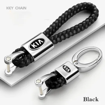 

Leather Zinc Alloy Car Key Rings Keychain Key Chain For KIA K2/3/4/5 Stinger Sportage Soul Sorento Seltos Forte Optima Ceed RioL
