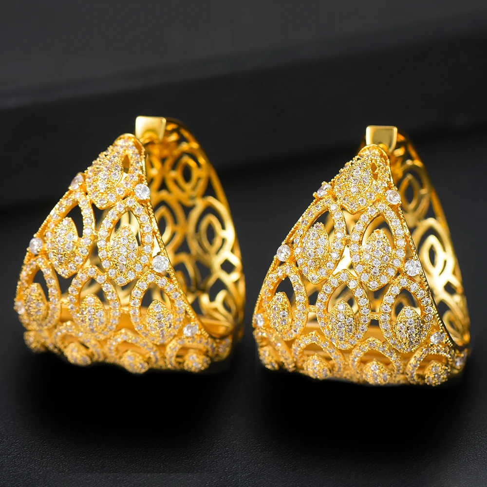 Sisathy элегантные трендовые серьги из кубического циркония свадебные серьги Huggie для женщин Свадебные бубаи серьги-кольца модные ювелирные изделия