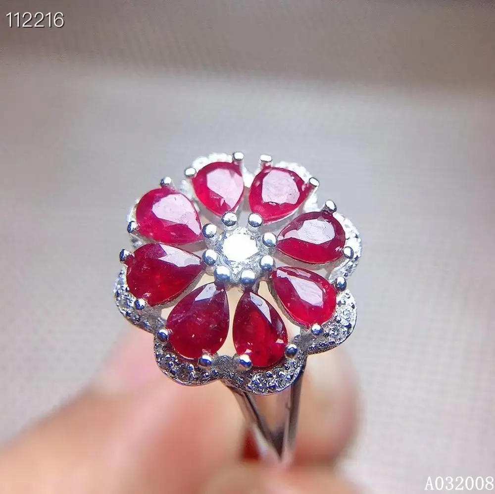 

KJJEAXCMY fine jewelry 925 sterling silver inlaid natural ruby ring popular new female vintage support test hot selling