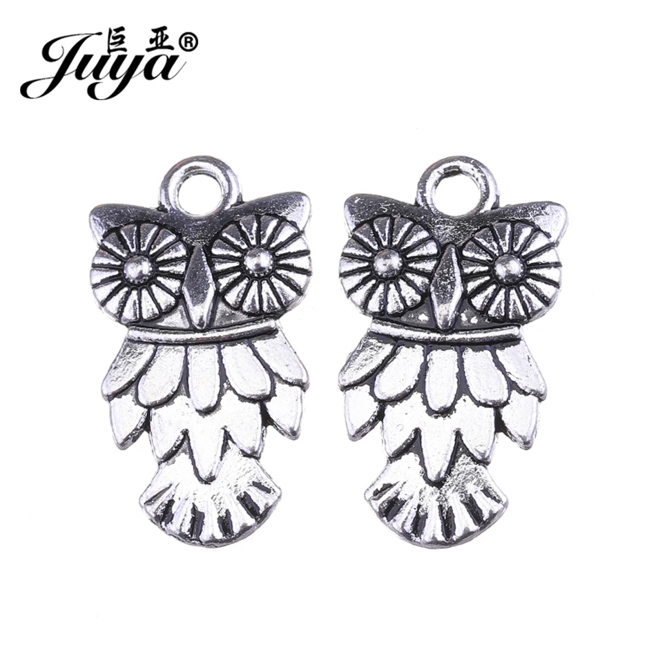 

JUYA 20pcs/lot 20x11mm Zinc Alloy Retro Owl Charms Pendants For Women Jewelry Necklace Pendant Bracelet DIY Making Accessories