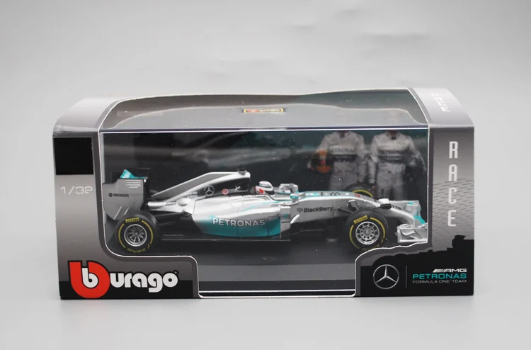 Bburago 1/32 1:32 Mercedes Benz AMG Petronas W05 Hamilton No44 F1 формула 1 гоночный автомобиль литой под давлением дисплей Модель игрушки для детей мальчиков