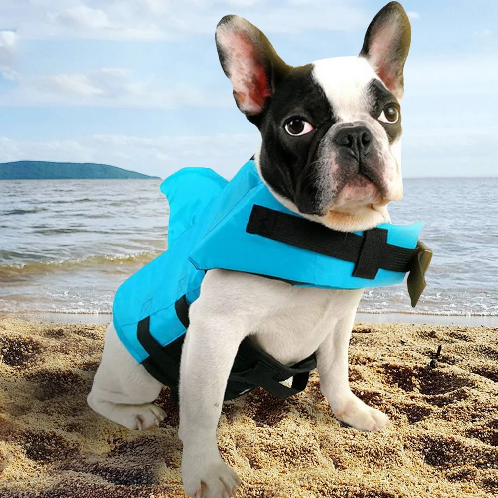 Спасательный жилет для собаки Лето Акула спасательный жилет для домашнего животного для маленьких для средних и больших собак одежда безопасности собаки безопасность плавательный костюм Купальники Домашние животные