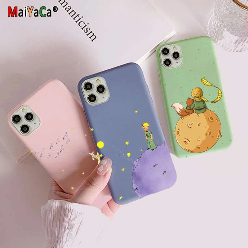 MaiYaCa Cartoon The Little Prince The earth space Soft Silicone phone Case for iPhone 11 12 Pro Max XS XR 8 7 6 6s Plus Cover iphone 8 clear case