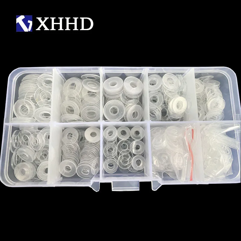500PCS PVC Washers M3 M4 M5 M6 Hard Plastic Gasket Transparent Insulation Flat Paded For Screws Assortment Kits 6MM 8MM 10 12MM