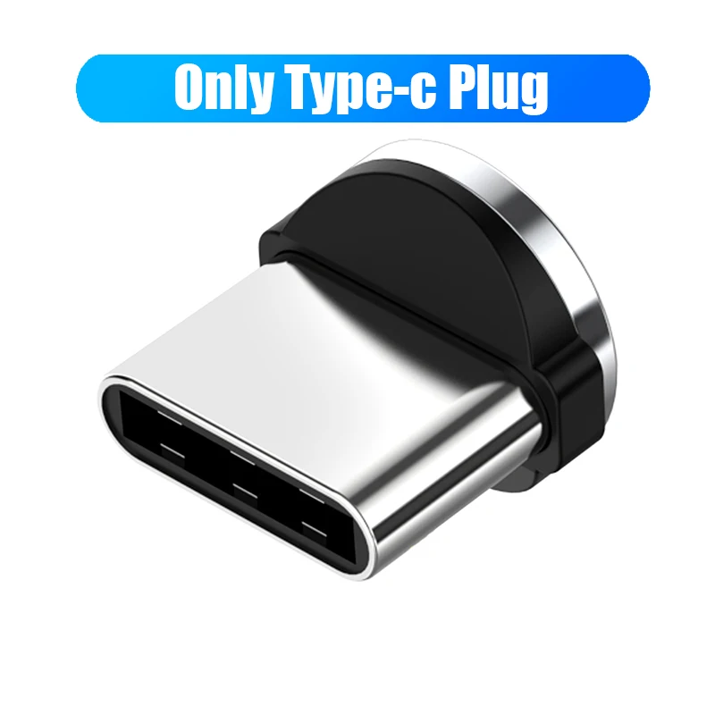 Светодиодный светящийся Магнитный usb-кабель, магнитный Micro USB type-C кабель для samsung Galaxy S9 S8 Xiaomi huawei iPhone X Xs Max - Цвет: Only Plug For Type C