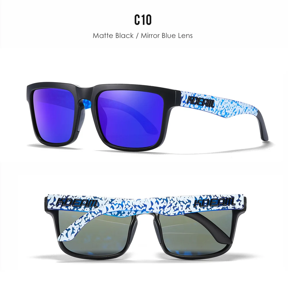 KDEAM 3D Logo Polarized Sunglasses with Real Coating Lens