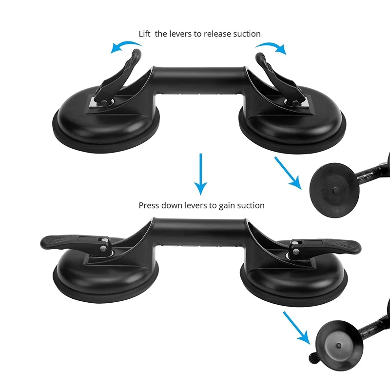 Присоска для стекла Прочный алюминиевый корпус ручка стеклянный кронштейн-крючок подъема Большое стекло/пол на Распорке/движущиеся