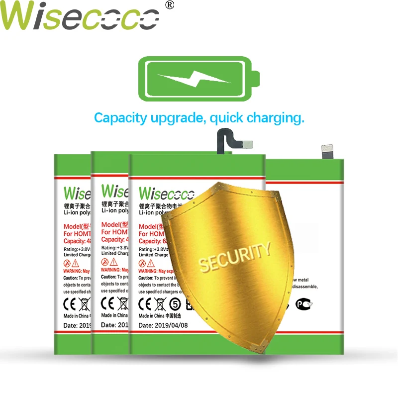 Wisecoco T6 7700 мАч для DOOGEE T6 T 6 PRO/HOMTOM HT6/Oukitel K6000/Ulefone аккумулятор для телефона+ номер отслеживания