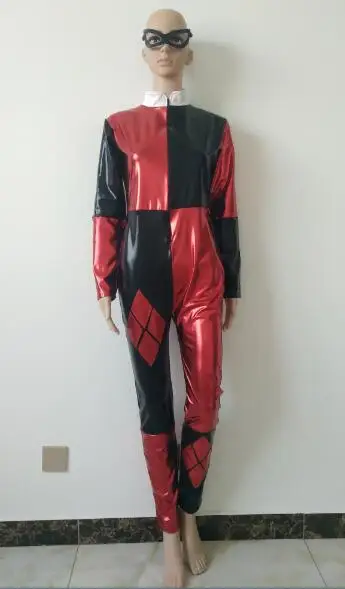 Harley quinn костюм металлическое сияние зентай женский/Для женщин/девочек