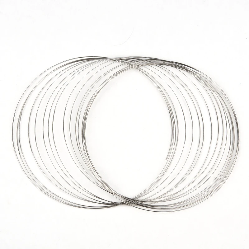 Beaded bracelet bead bracelet 100 Loops Doreen Box Memory Beading Steel Wire 140mm-50mm Dia. For DIY Necklace Bracelet Jewelry Making