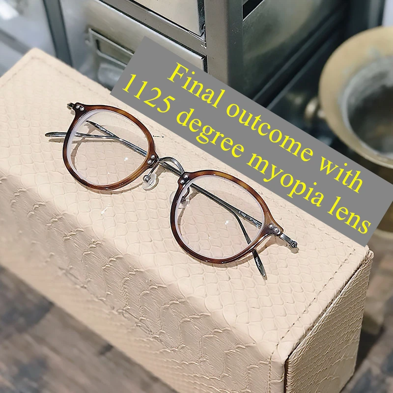 

Limited Edition Luxury Vintage Ultralight Pure Titanium Acetate Square Eyeglass Frame Simple Style Women Men Original Quality