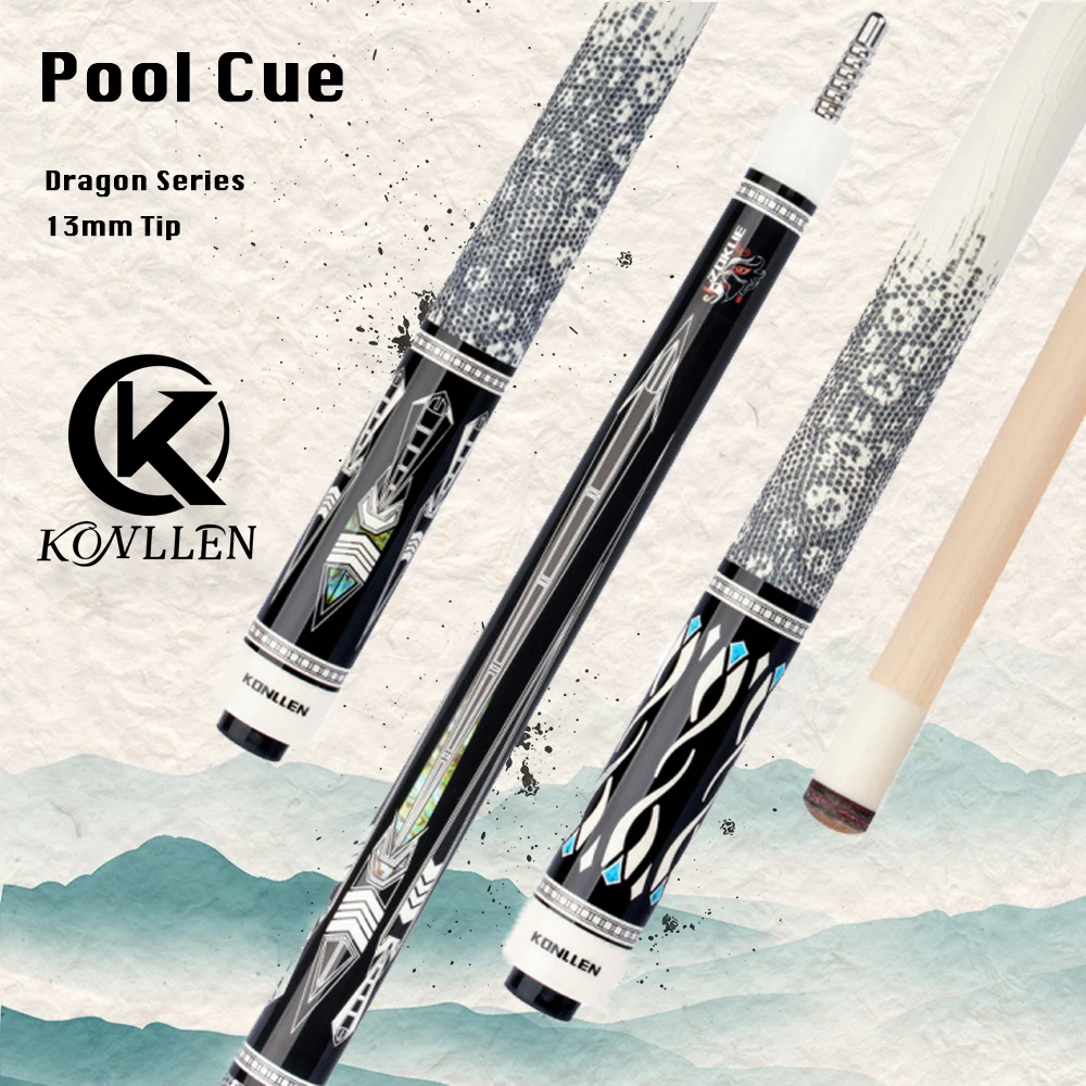 KONLLENBilliardsPoolCueTigerEverestTipLeatherGripPoolCue