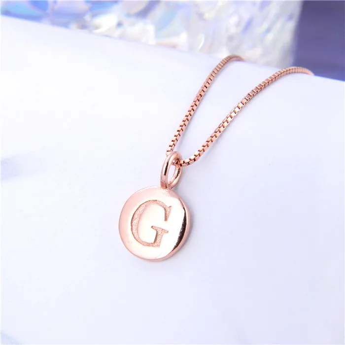 rose gold Корейская версия популярных ювелирных изделий из серебра пробы, ожерелье из серебра 925 пробы, женское розовое золото, английские буквы, серебряное ожерелье - Окраска металла: rose gold