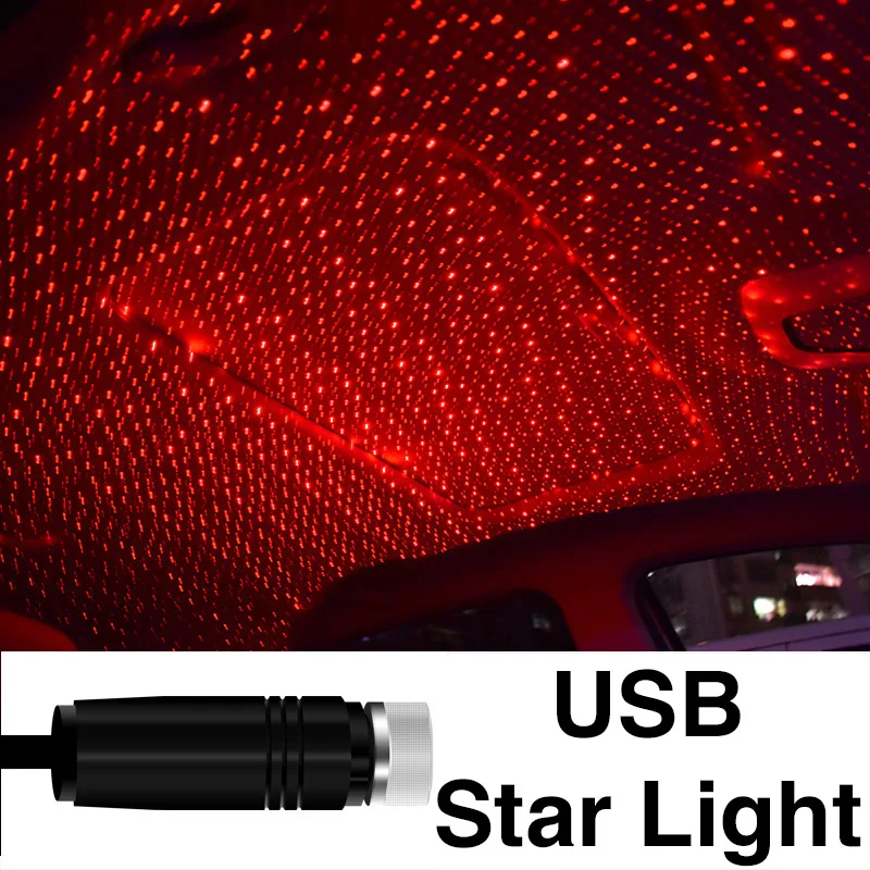 1 шт мини светодиод машины крыши Звезда Ночной Светильник USB декоративные