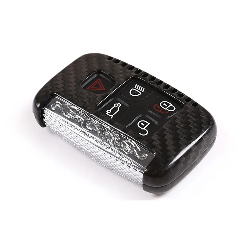 Чехол для ключей из настоящего углеродного волокна для Land Rover Discovery 5 Discovery Sport Range Rover Sport Evoque Velar автомобильные аксессуары