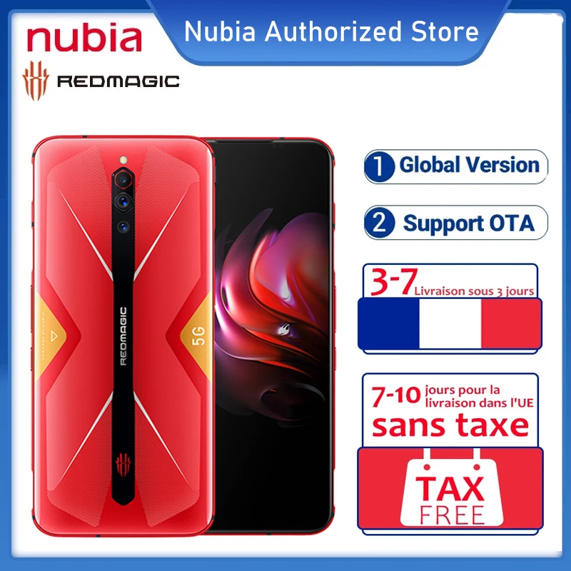 Nubia-smartphone Redmagic 5G versión Global, 8/12GB, 128GB, 6,65 , 144HZ, Snapdragon 865, NFC, 55W, carga rápida