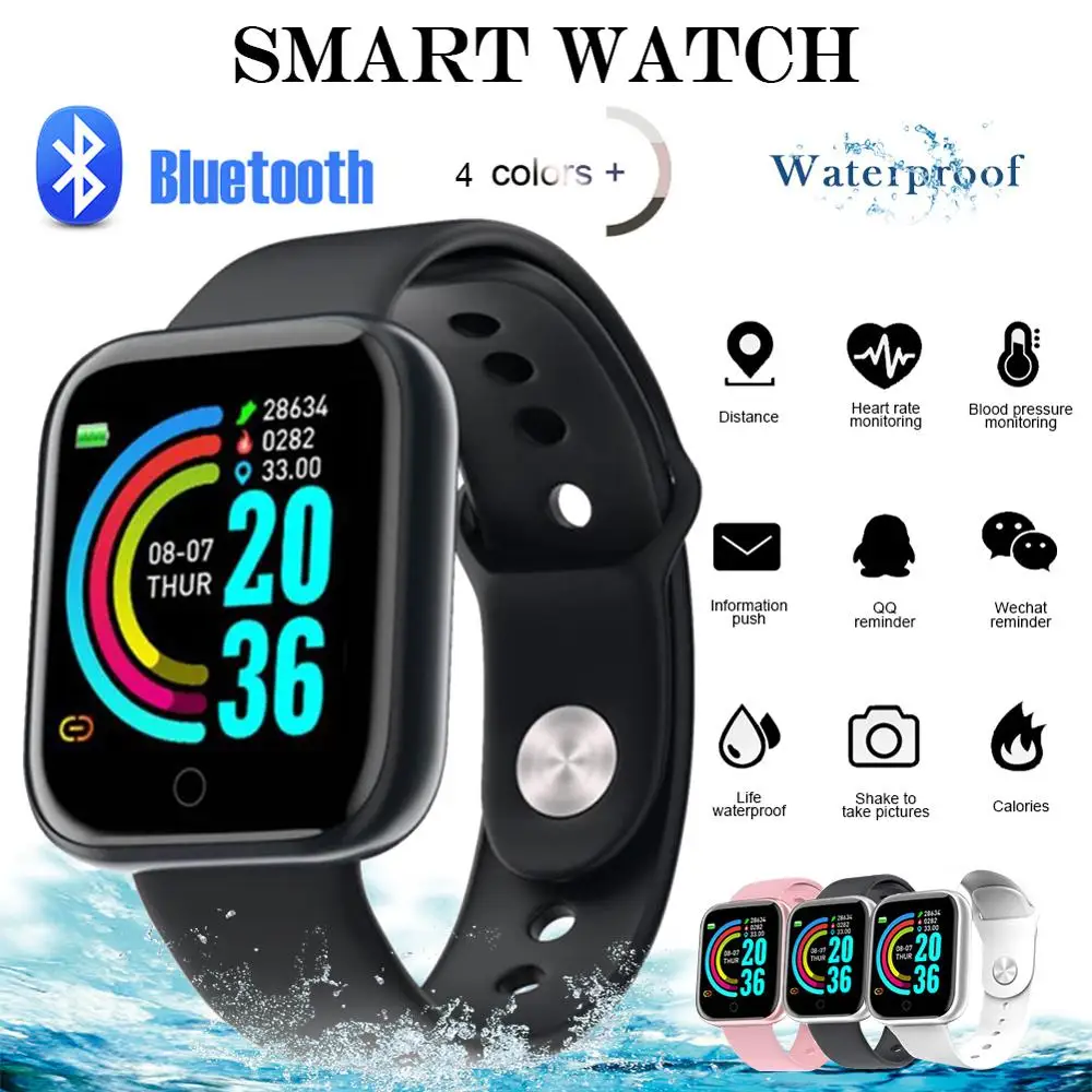 

Y68 smart watch heart rate blood pressure monitoring health monitoring sports watch information reminding alarm clock function