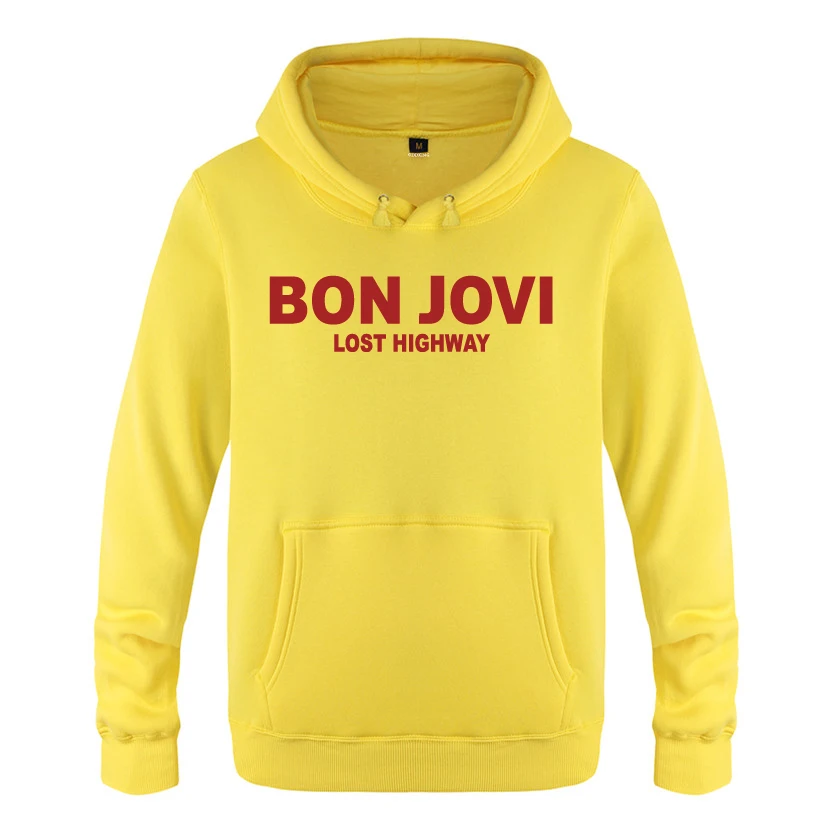 HUAY HOT Lost High Way Bon Jovi рок толстовки для любителей музыки мужские с капюшоном флисовый пуловер толстовки - Цвет: HUAY HOT