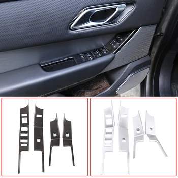 

LHD Car Window Lift Switch Button Frame Cover Trim ABS Chrome For Land Rover Range Rover VELAR 2017 2018 Auto Interior Accessory