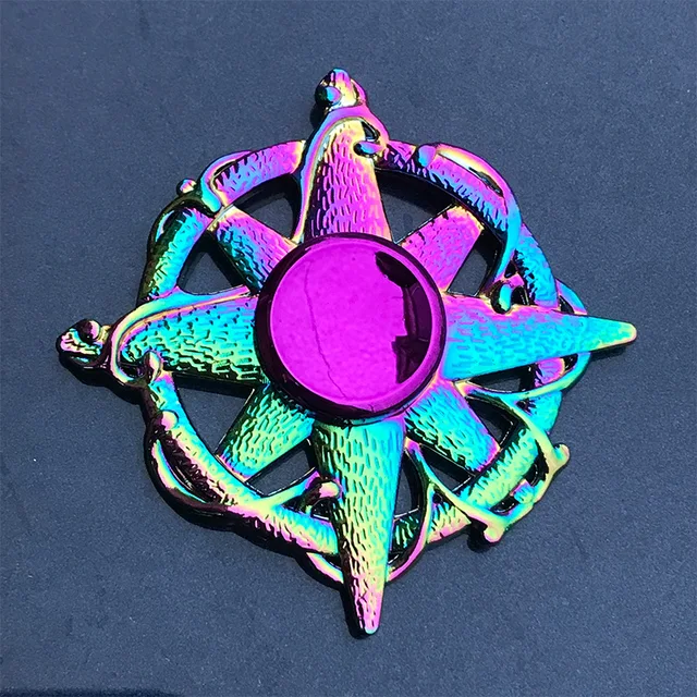Colorful Zinc Alloy Fidget Spinner Gyro Toys R188 Metal Bearing Rainbow Hand Spinner  Focus Toys For Adult Kids Christmas Gifts 3