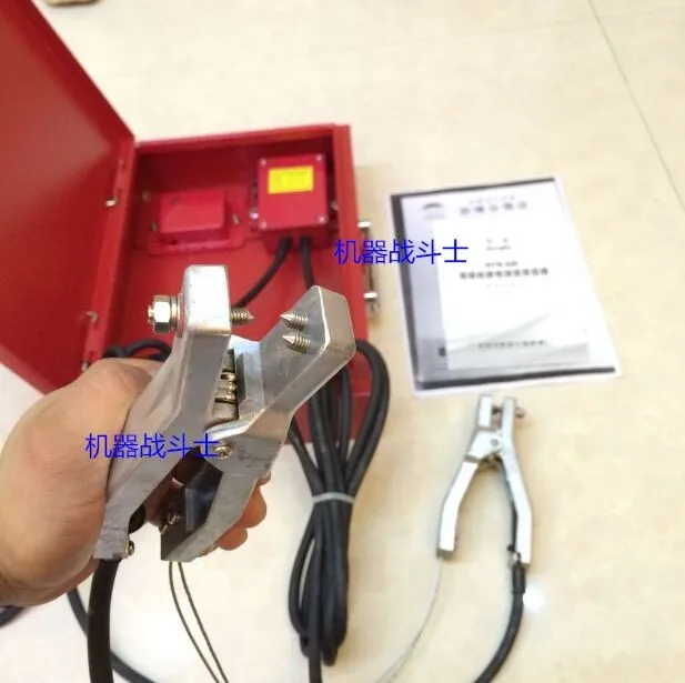 Explosion-proof high intelligent portable electrostatic grounding alarm (double clamp, stainless steel for nailing on clamp)