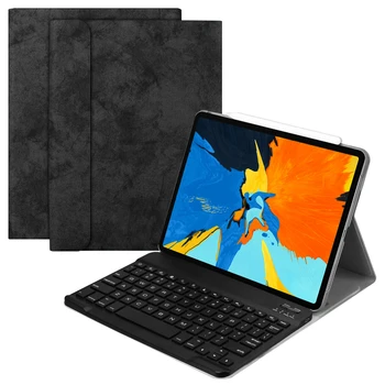 

For iPad Pro 11 Case W Wireless Bluetooth Keyboard Leather Protective smart Cover For iPad Pro 11 2018 Keypad Russian Keyboard