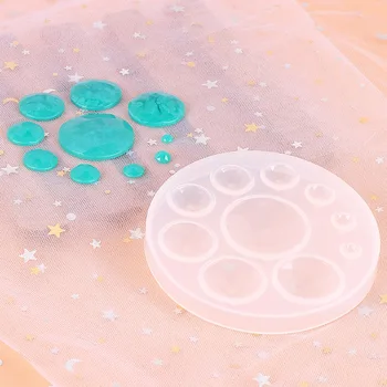 

Crystal Epoxy Silicone Mould DIY Ornament Circle Bead 10 Pore Size Collection Mold