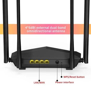 

LSVision LSAC6 10/100/1000M 2.4G/5G Dual Band Wireless WiFi Router Whole Home Cover WiFi Repeater with APP control