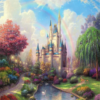 

Adults Kids Puzzles Puzzle -Rainbow Castle 1000 Piece Large Puzzle Game Children Educational Interesting Toys Personalized Gift