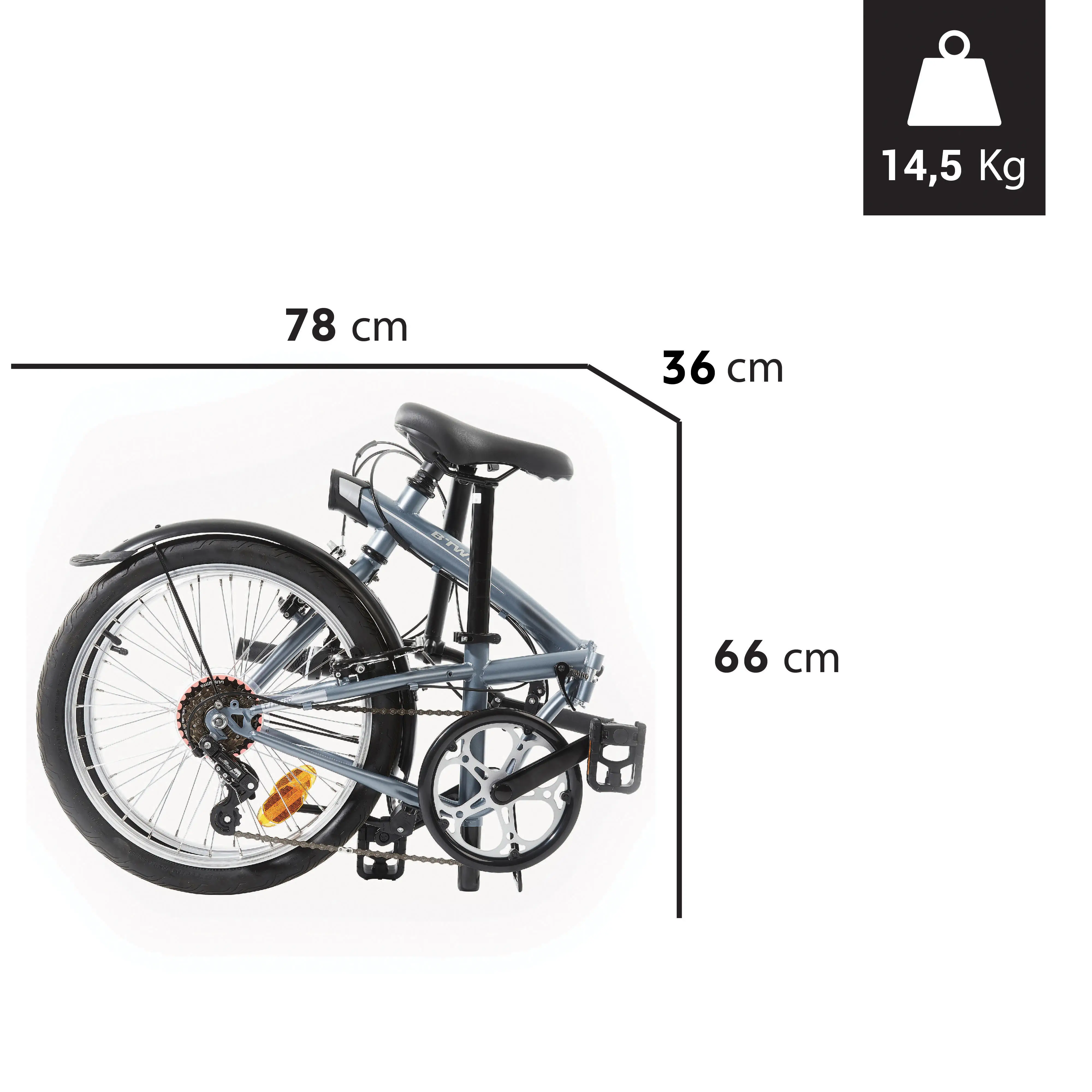 Bicicletta pieghevole 20 tilt 120 btwin grigio|Bicycle| - AliExpress