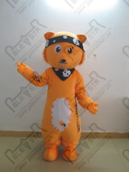 

quality orange dog mascot costumes cartoon pirate animals puppy mascot design