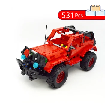 

Technics city vehicle 2in1 building block Car Herdsman Jeepp C51001 lepining DIY RC 2.4Ghz radio remote control car toys