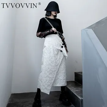 

Skirt Black Women Irregular Slim Fashion Personality All Match 2020 New Autumn White Streetwear Skirt Goddess Fan ZP2844