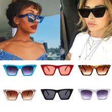 Модные женские негабаритные солнцезащитные очки винтажные Ретро в форме кошачьих глаз для вождения квадратная оправа солнцезащитные очки мужские женские очки поляризованные#45