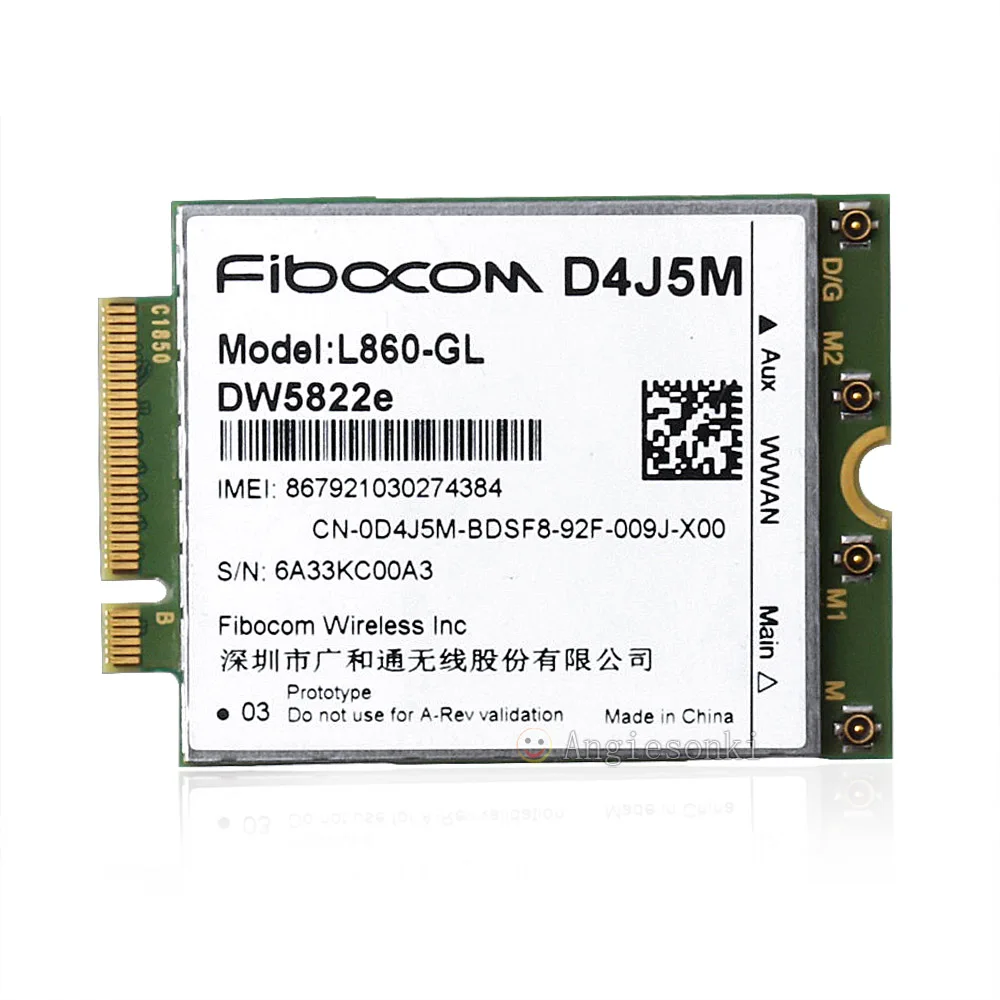 

DW5822e L860-GL D4J5M 4G модуль 1 Гбит/с Cat16 4G сим-карту 4G модуль M.2 для dell Inspiron 7490 ноутбук